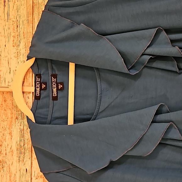 Turquoise 2 PC. Cardigan set - Picture 2 of 4